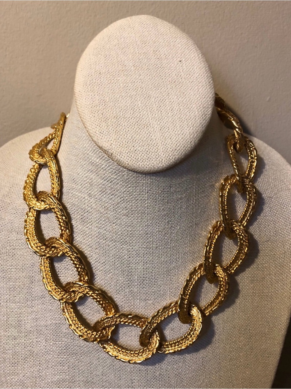 Anne Klein Gold Textured Link Necklace - Women's Fashion Jewelry